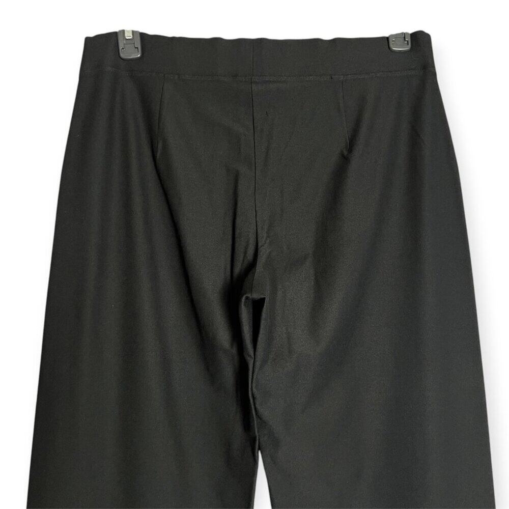 Eileen Fisher Stretch Crepe Straight Pant SIZE M Black Washable Full Length USA - Picture 6 of 9